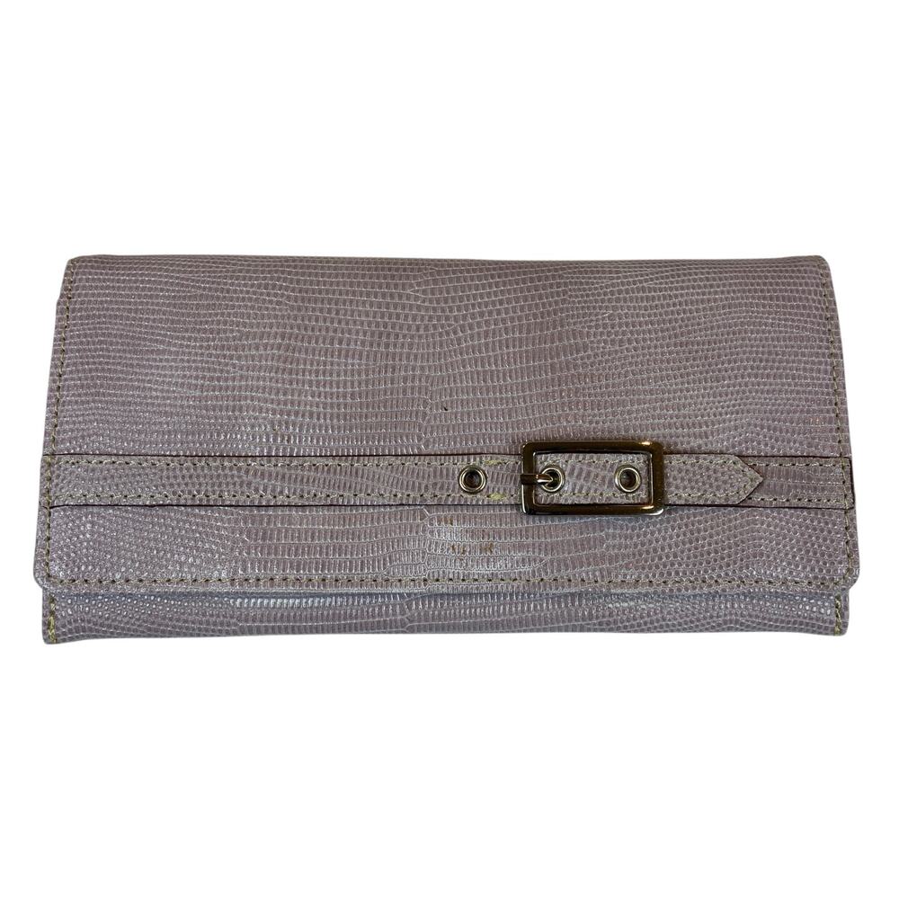 Maxx New York Long Wallet Lizard Embossed Leather